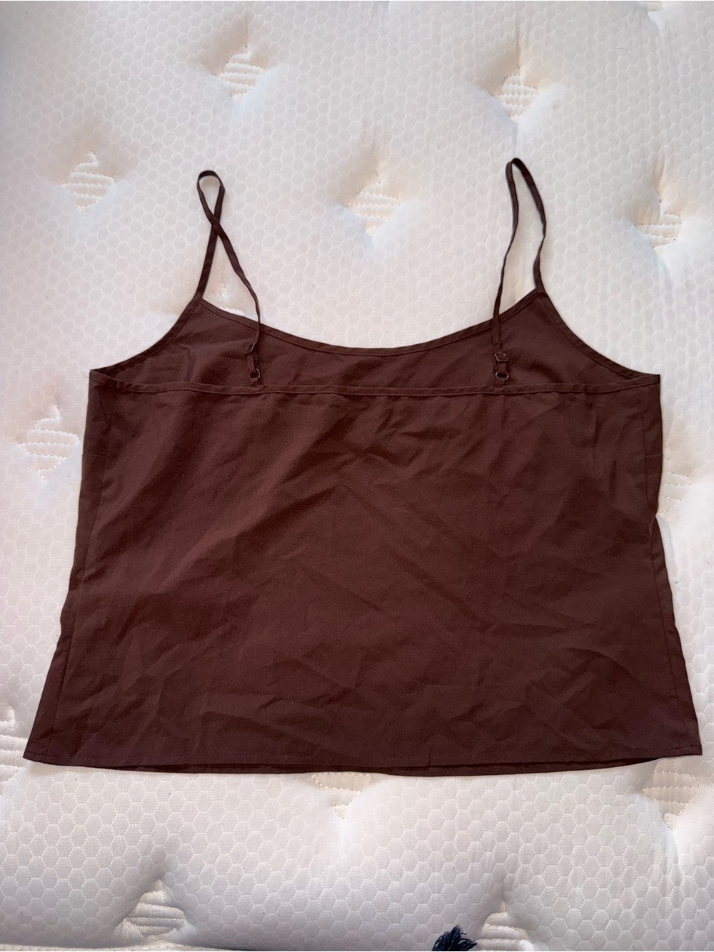 177.Women’s Brown Spaghetti Strap Tank Top - Picture 2 of 3